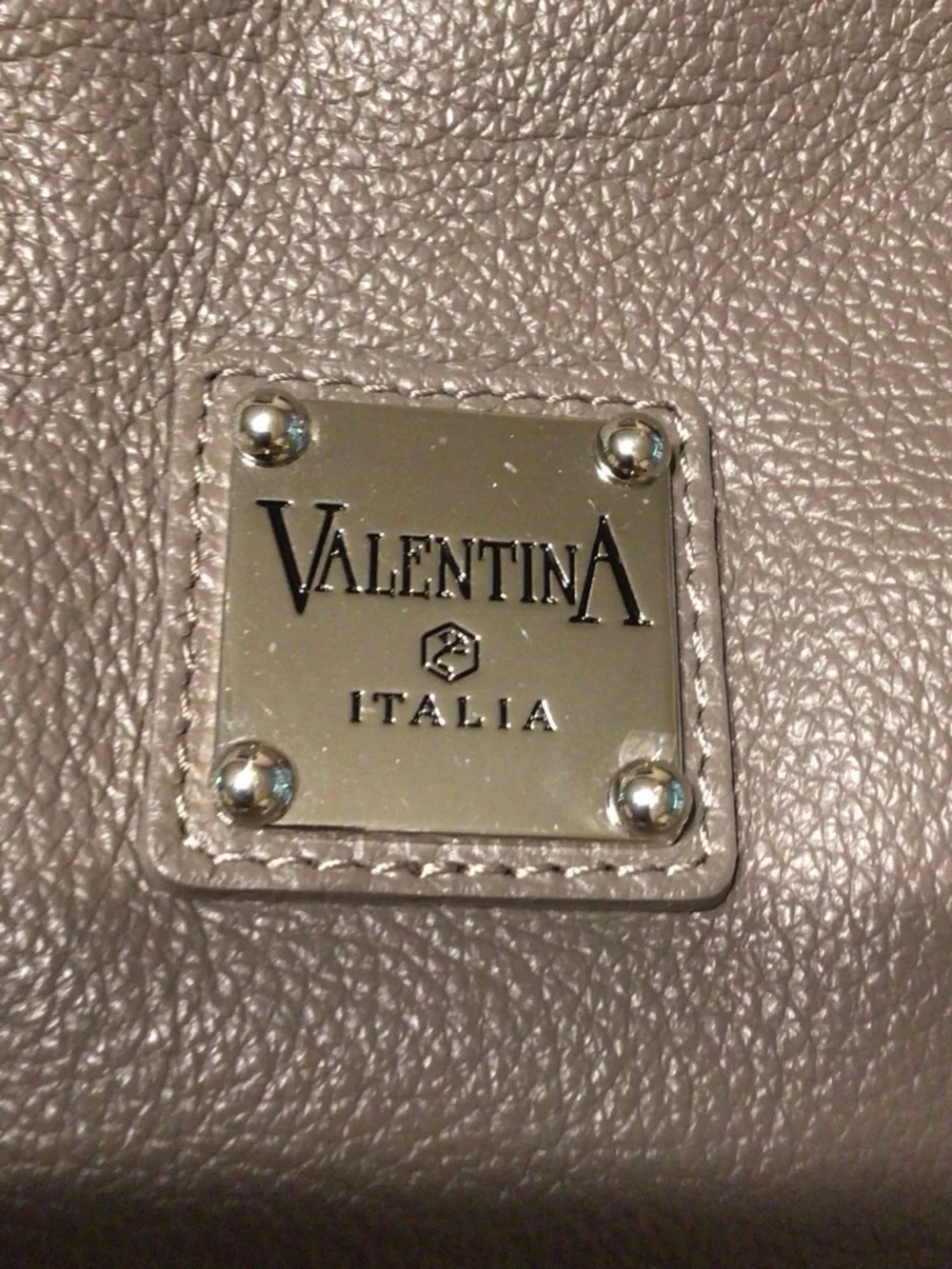 Valentina Gray Leather Teardrop Sling Backpack with Diagonal Zip